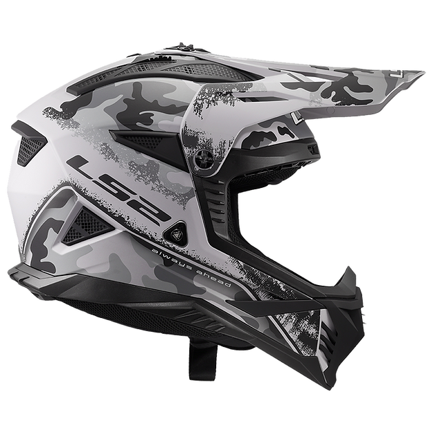 LS2 Gate II Carbine Full Face MX Motorcyle Helmet Matte Tonal Gray Black
