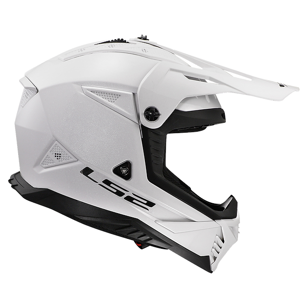 LS2 Gate II Solid Full Face MX Motorcyle Helmet Gloss White