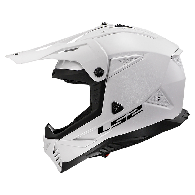 LS2 Gate II Solid Full Face MX Motorcyle Helmet Gloss White