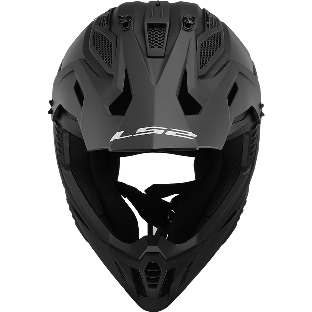 LS2 Gate II Solid Full Face MX Motorcyle Helmet Matte Black