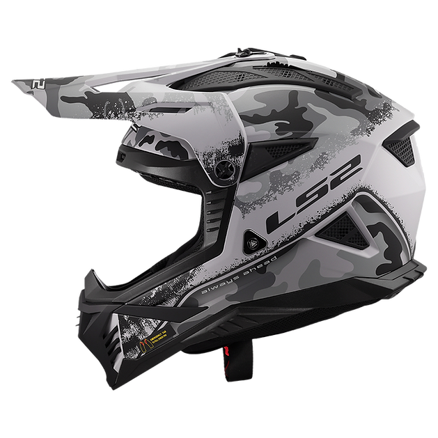 LS2 Gate II Carbine Full Face MX Motorcyle Helmet Matte Tonal Gray Black