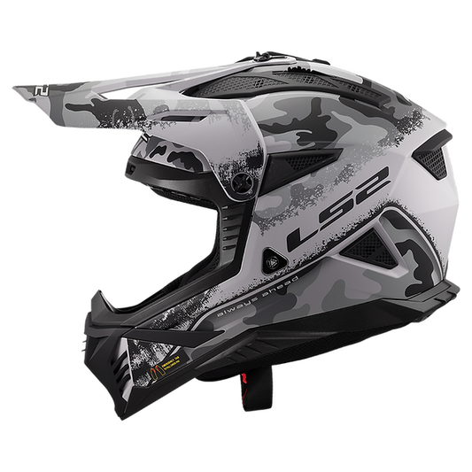 LS2 Gate II Carbine Full Face MX Motorcyle Helmet Matte Tonal Gray Black