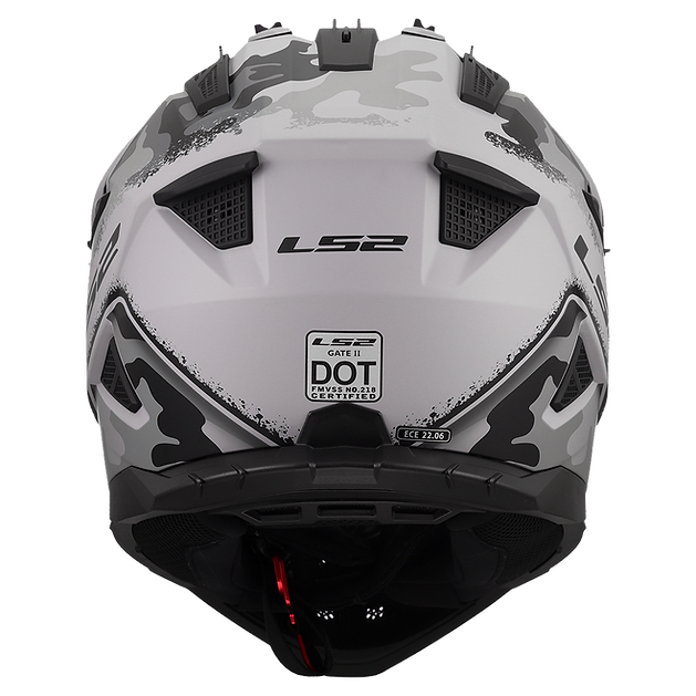 LS2 Gate II Carbine Full Face MX Motorcyle Helmet Matte Tonal Gray Black