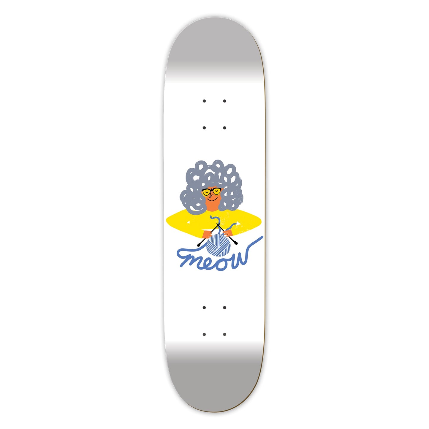 Meow Team Grandma 8.0in x 32.0in Skateboard Deck
