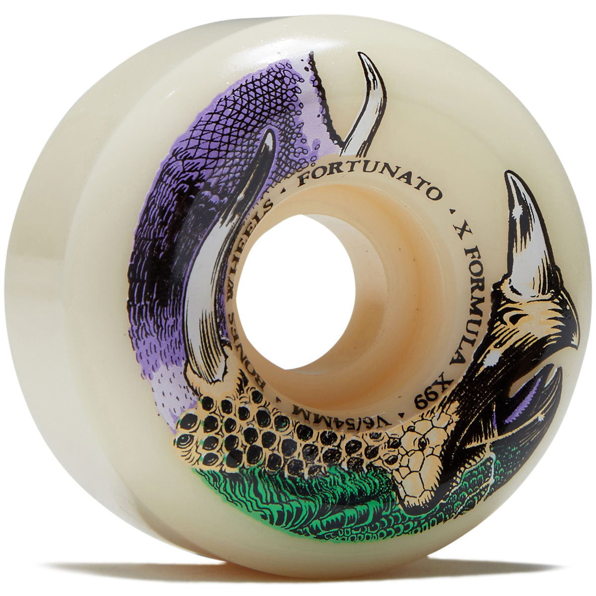 Bones X-Formula 54mm 99a Fortunato Dino-Sortas V6 Wide-Cut Skate Wheels