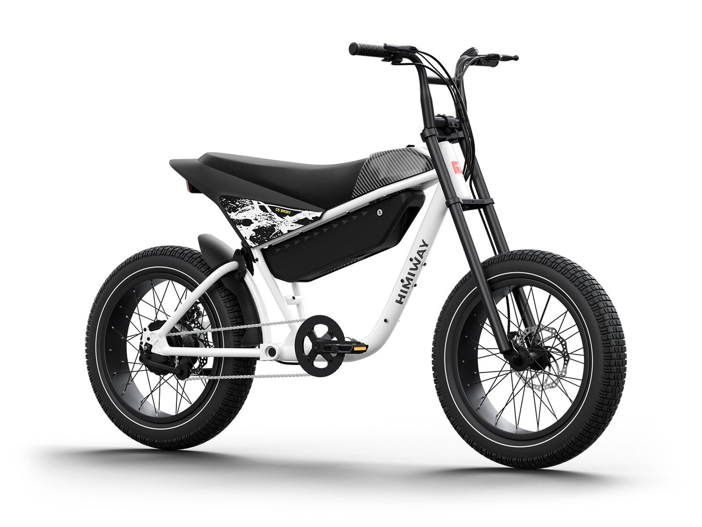 Himiway C5 Sport 750W Moto Style Electric Bike White
