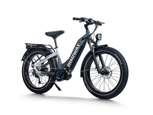 Himiway D5 Pro Step Through 500W Mid Motor Fat Tire All-Terrain Long Range E-Bike Black/White