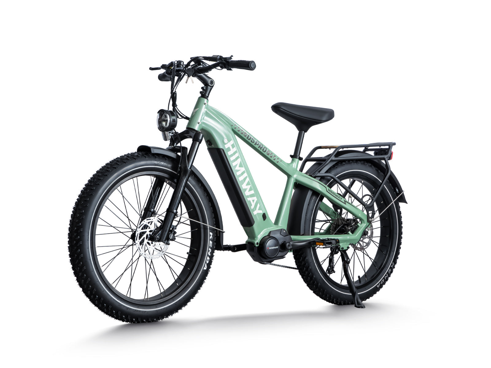Himiway D5 Pro Stepover 500W Middrive Fat Tire All-Terrain Long Range E-Bike Light Green
