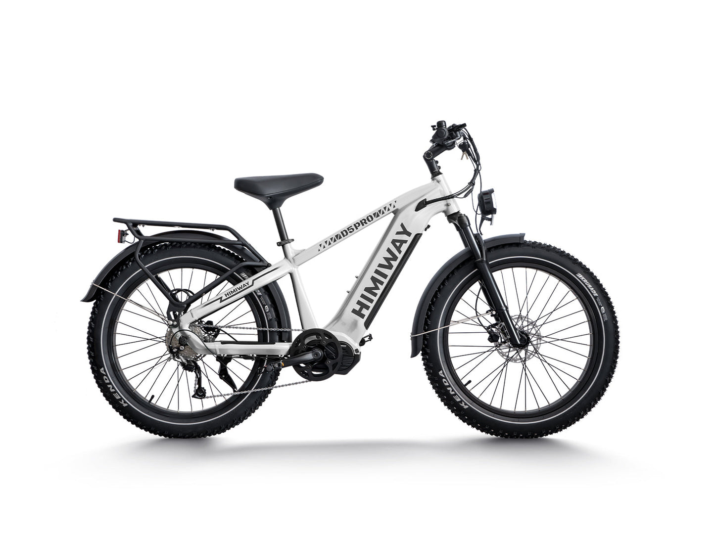 Himiway D5 Pro Stepover 500W Middrive Fat Tire All-Terrain Long Range E-Bike White