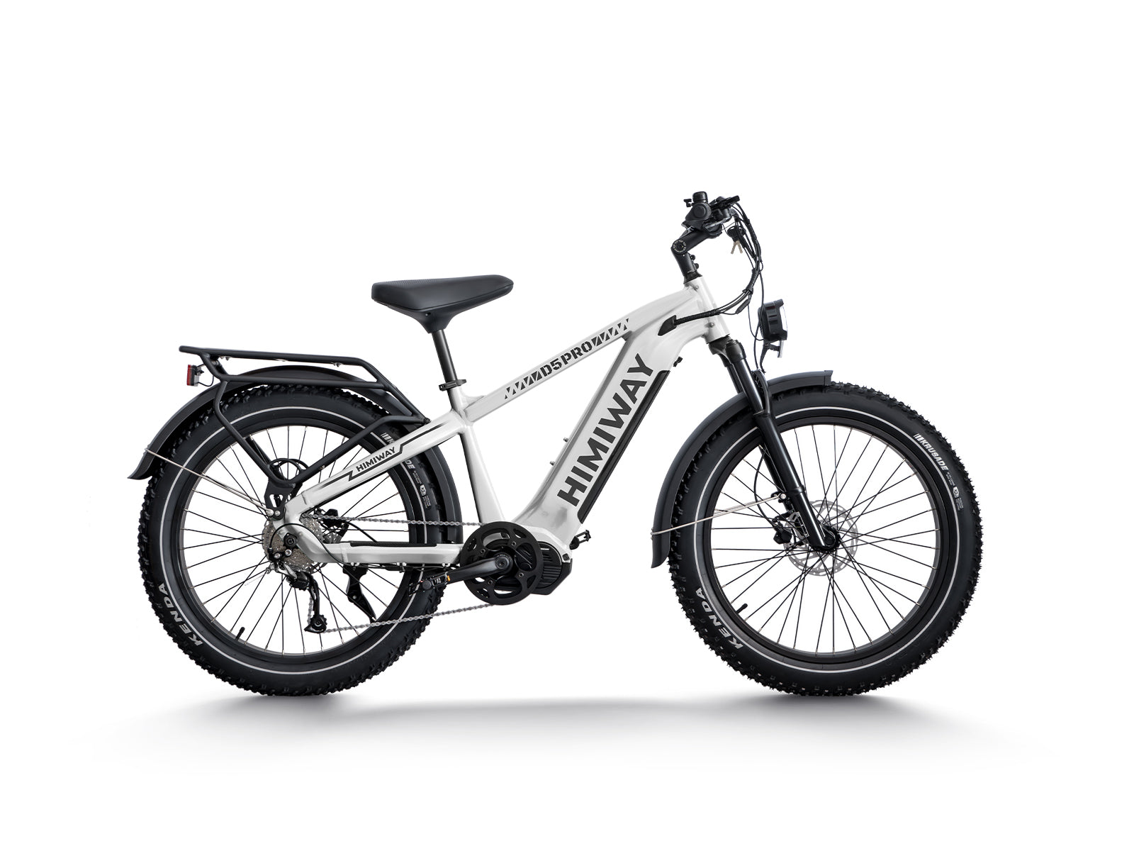 Himiway D5 Pro Stepover 500W Middrive Fat Tire All-Terrain Long Range E-Bike White