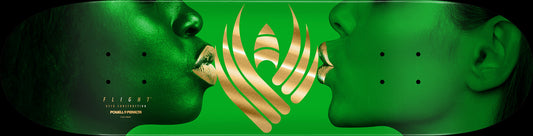 Powell Peralta Kiss Green/Gold Foil Flight 8.5in x 32.08in Skateboard Deck