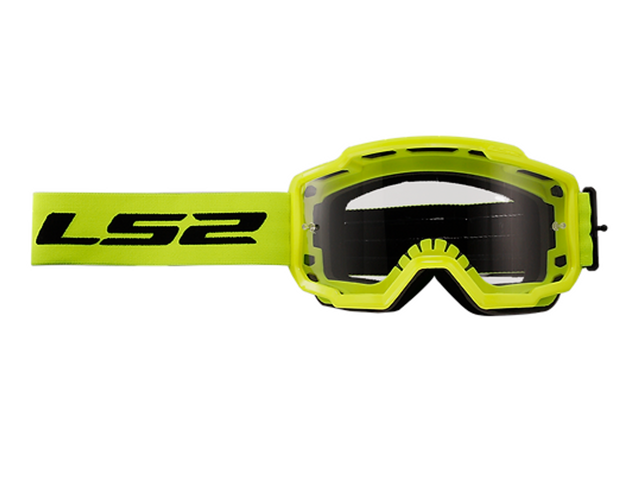 LS2 Charger MX Motocross Goggle HiViz Yellow