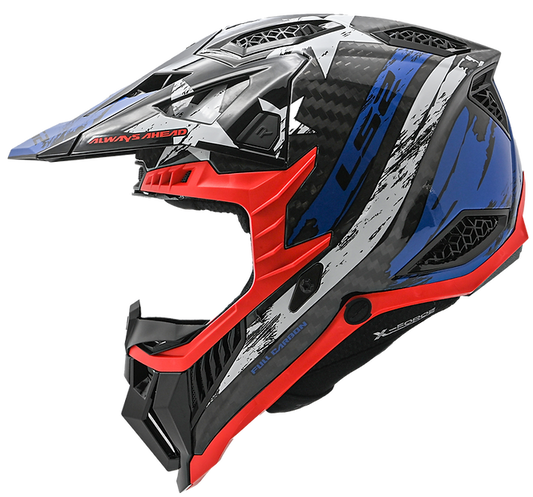 LS2 X-Force USA Carbon Full Face MX Motorcycle Helmet