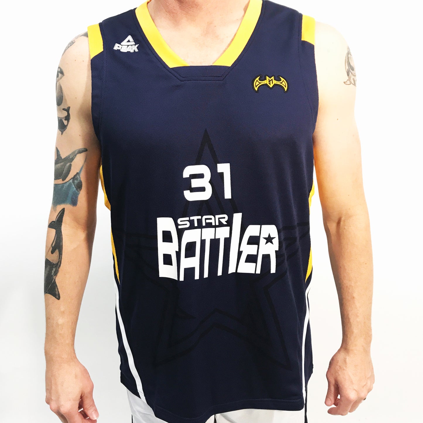 Peak Men's 31 Star Shane Battier Match Basketball Jersey Navy