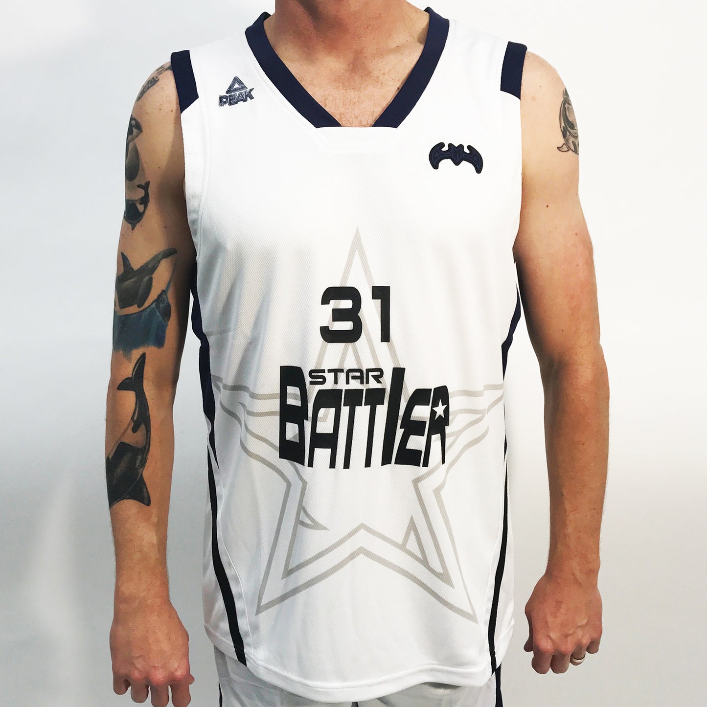 Peak Men's 31 Star Shane Battier Match Basketball Jersey White