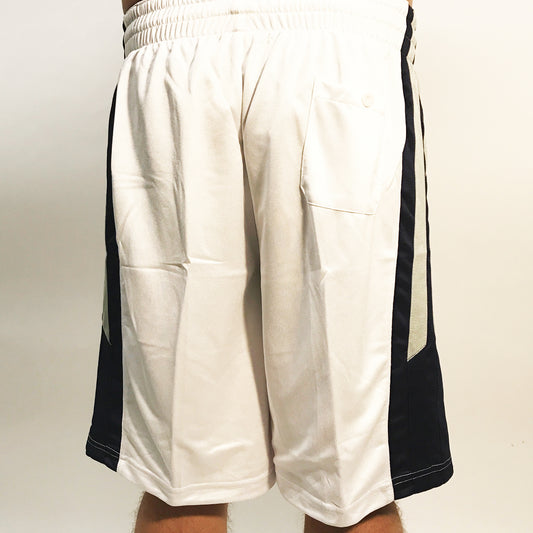 Peak Men's Battier Signature Match Basketball Shorts White Navy