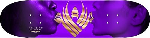 Powell Peralta Kiss Purple/Gold Foil Flight 8.38in x 32.08in Skateboard Deck