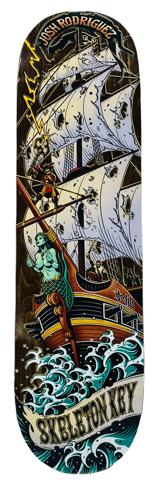 Skeleton Key Josh Rodriguez Jolly Roger 8.6 Skateboard Deck