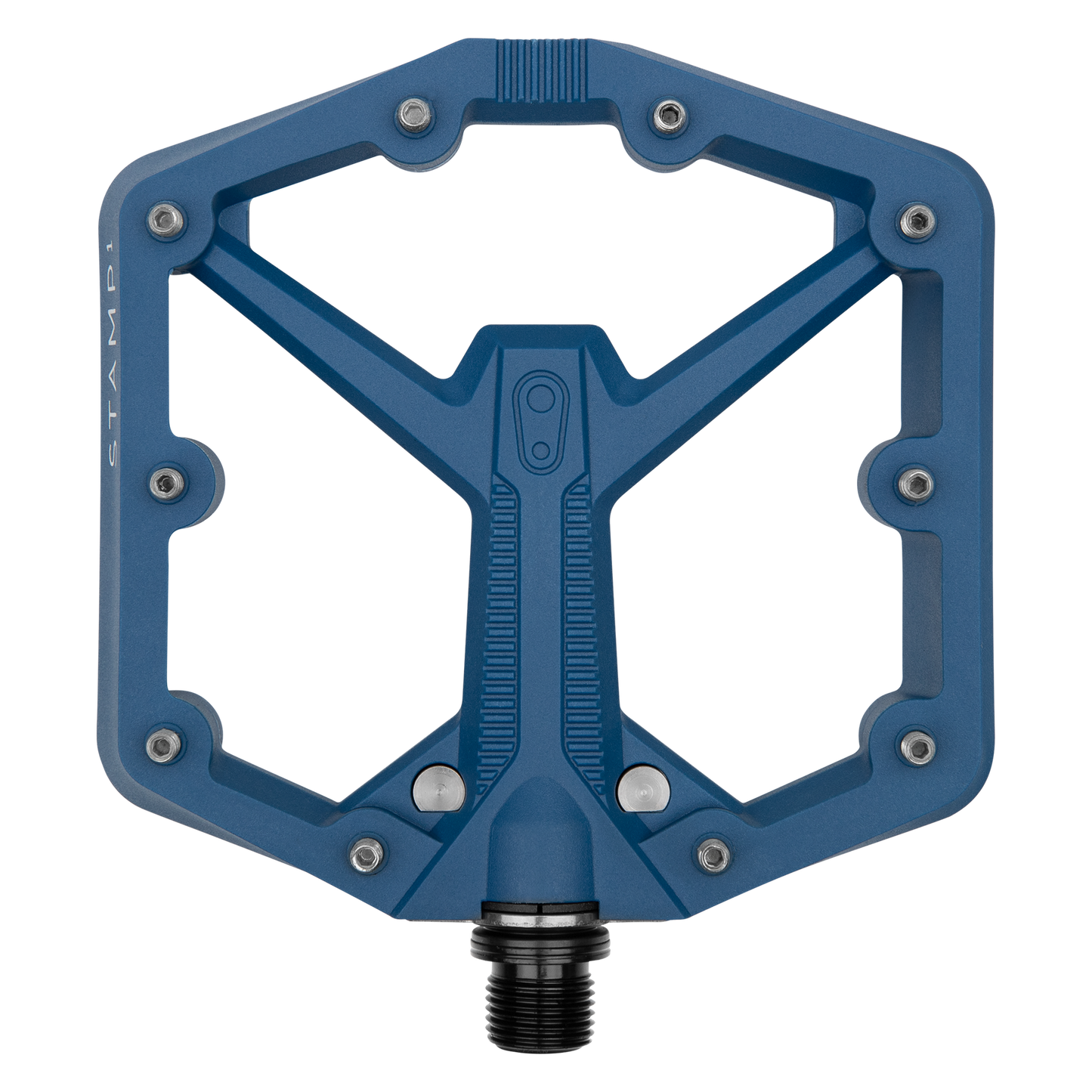 Crankbrothers Stamp 1 2nd Generation 9/16" Mountain Bike Pedals, Large Navy Blue