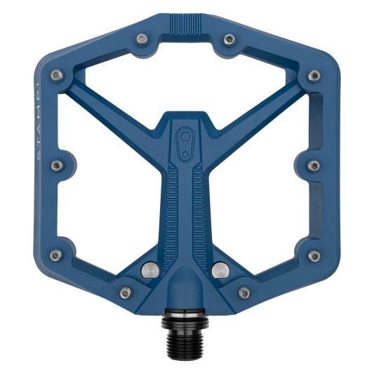 Crankbrothers Stamp 1 2nd Generation 9/16" Mountain Bike Pedals, Large Navy Blue