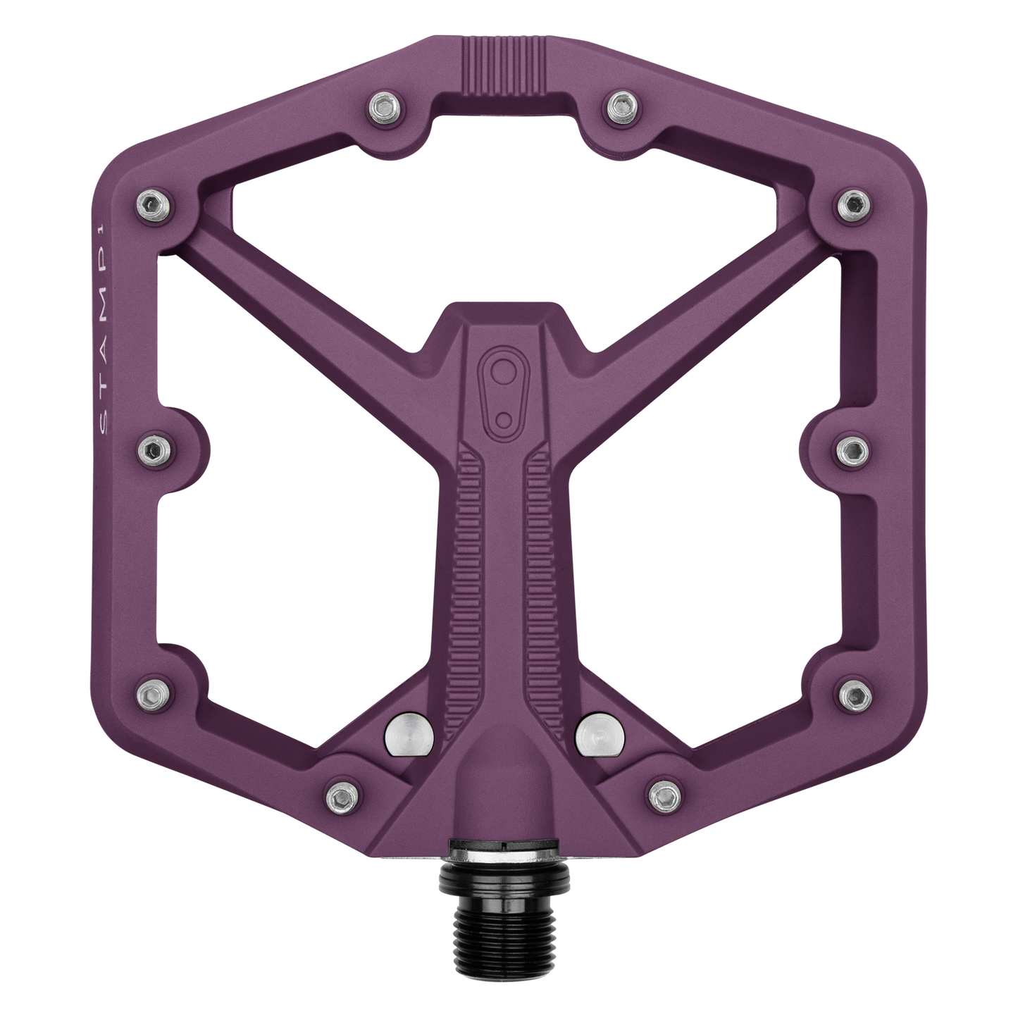 Crankbrothers Stamp 1 2nd Generation 9/16" Mountain Bike Pedals, Large Purple