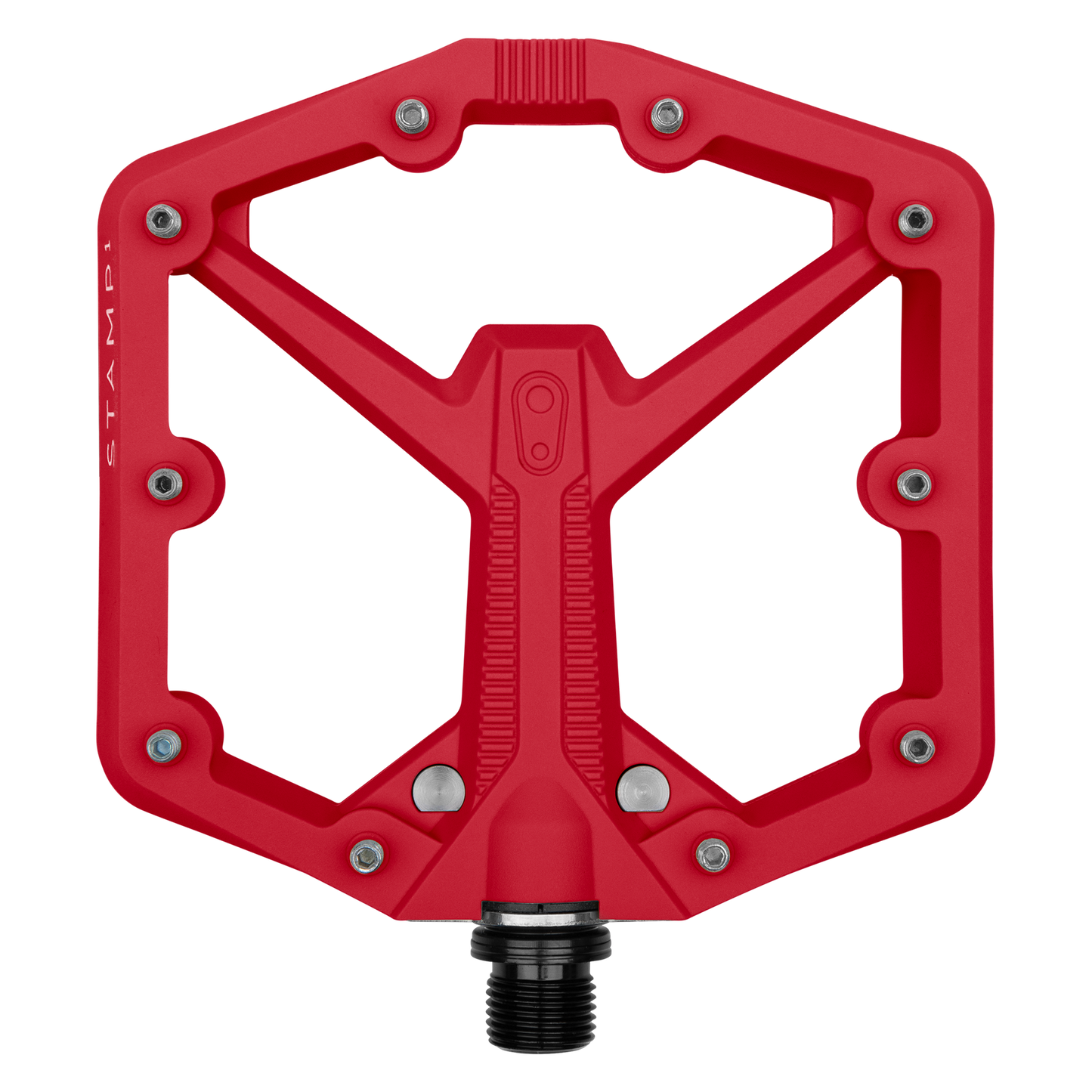 Crankbrothers Stamp 1 2nd Generation 9/16" Mountain Bike Pedals, Large Red