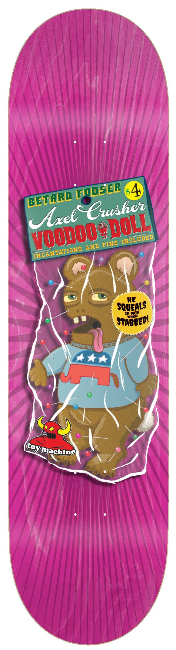 Toy Machine Axel Cruysberghs 8.0in x 31.5in Skateboard Deck