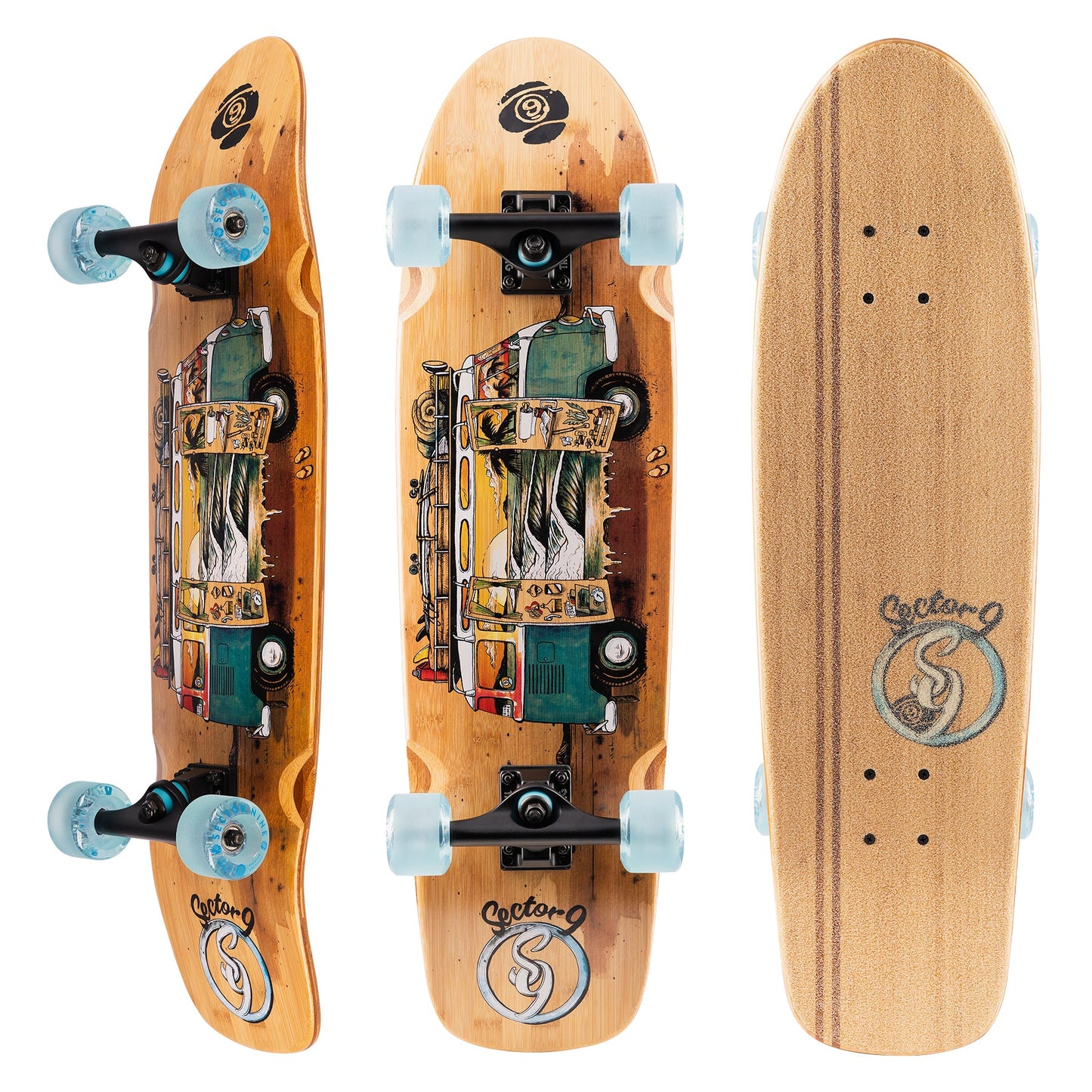 Sector 9 Van Bamboozler Kicktail Cruiser Longboard Complete