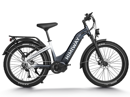 Himiway D5 Pro Step Through 500W Mid Motor Fat Tire All-Terrain Long Range E-Bike Black/White