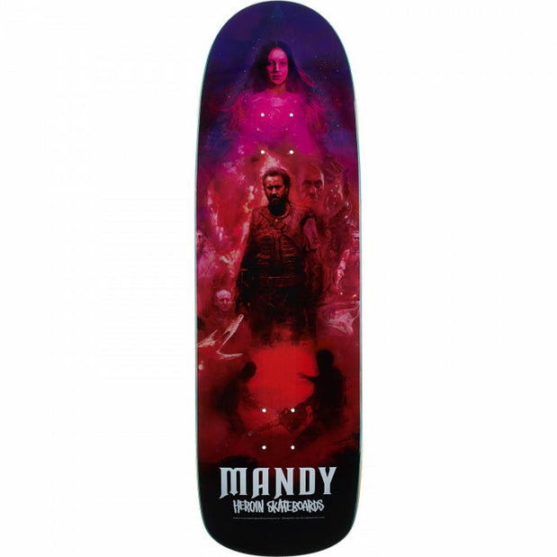 Heroin x Mandy Poster 9.6in x 32.0in Shaped Skateboard Deck