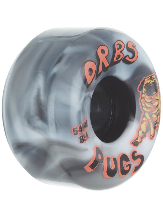 Orbs Pugs Black/White Swirl 54mm 85a Skateboard Wheels