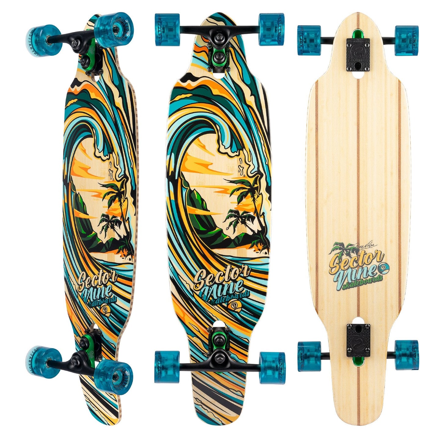 Sector 9 Striker Canopy Drop Through Kicktail Longboard Complete