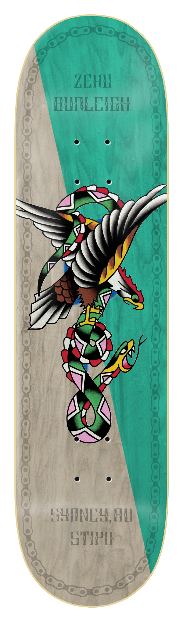Zero Brandon Burleigh Stipo Pro 8.5in x 32.3in Skateboard Deck