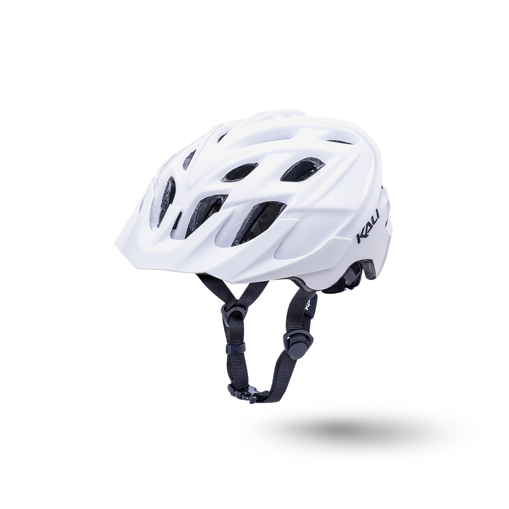 Kali Protectives Adult Chakra Solo Solid White MTB Mountain Bike Trail Bicycle Helmet Front Visor