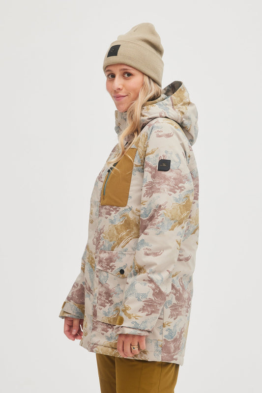 oneill womens lady womans utility jacket light camo side