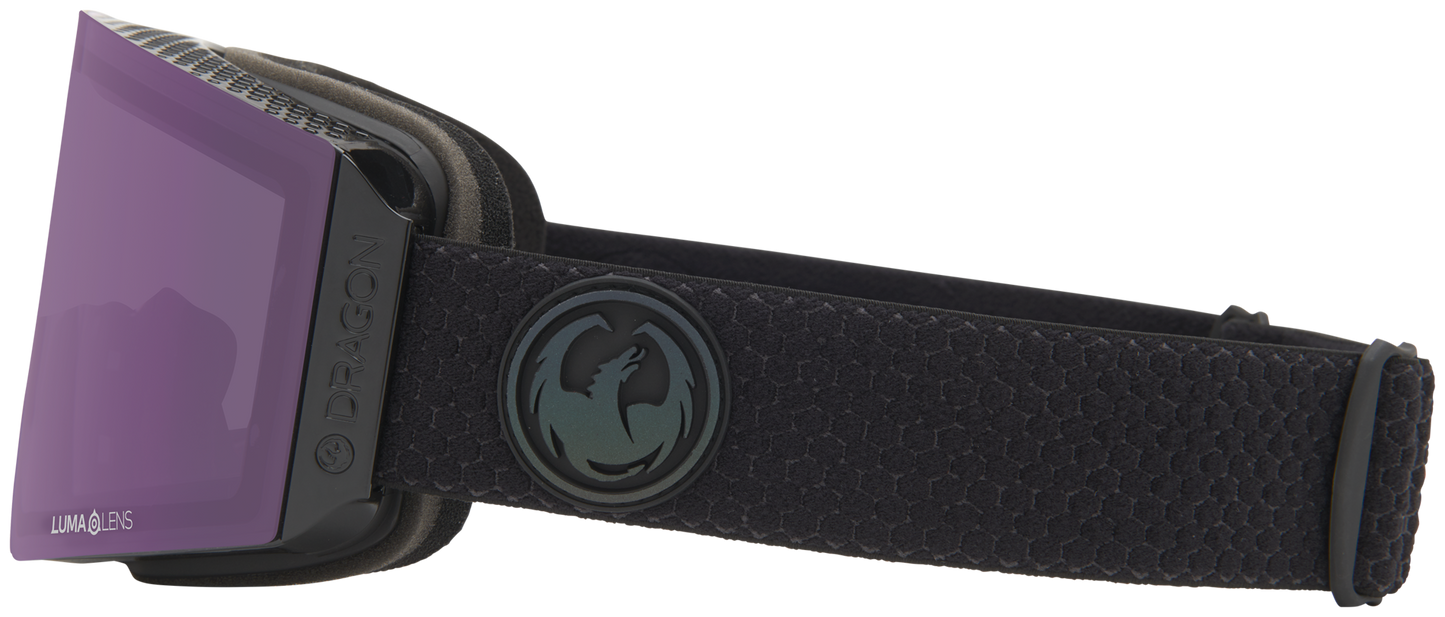 Dragon Alliance RVX OTG Over the Glasses Quick Change Ski Snowboard Goggles Split Black Violet Lens Band
