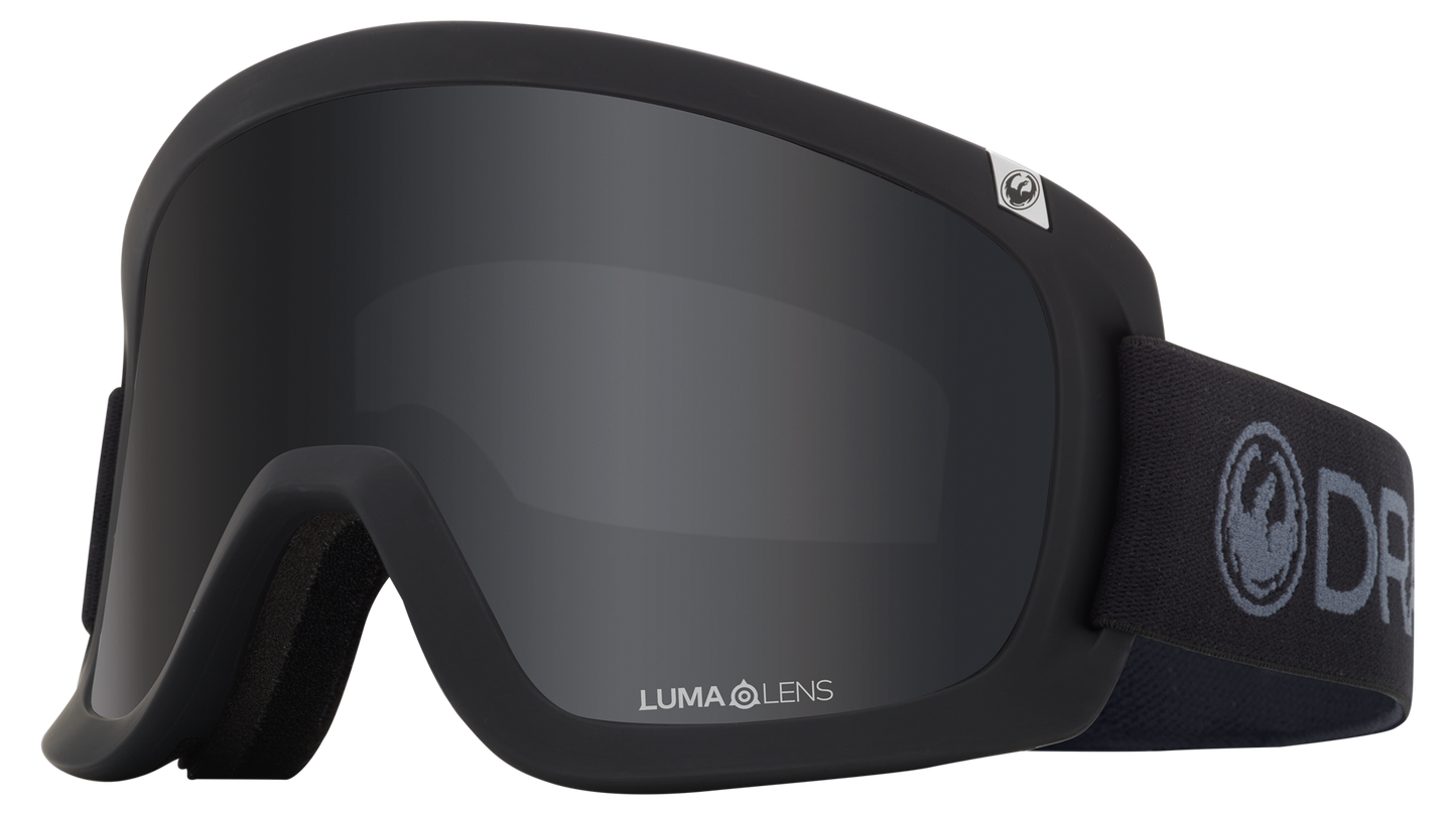 Dragon D1 OTG Over the Glasses Ski Snowboard Goggles Blackout Blackout Lens Profile