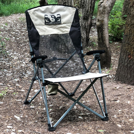 Laybak Reclining High Mesh Back Folding Camp Chair