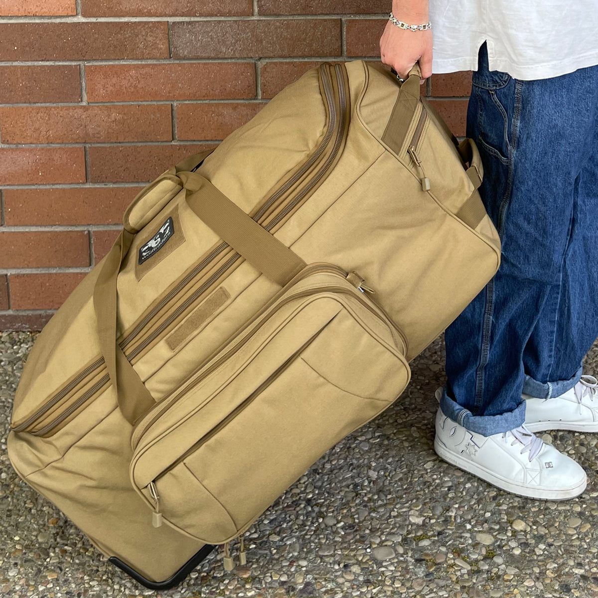 Wolftraders AlphaRoller Wheeled Deployment Luggage Bag Coyote Tan Brown Wheeled