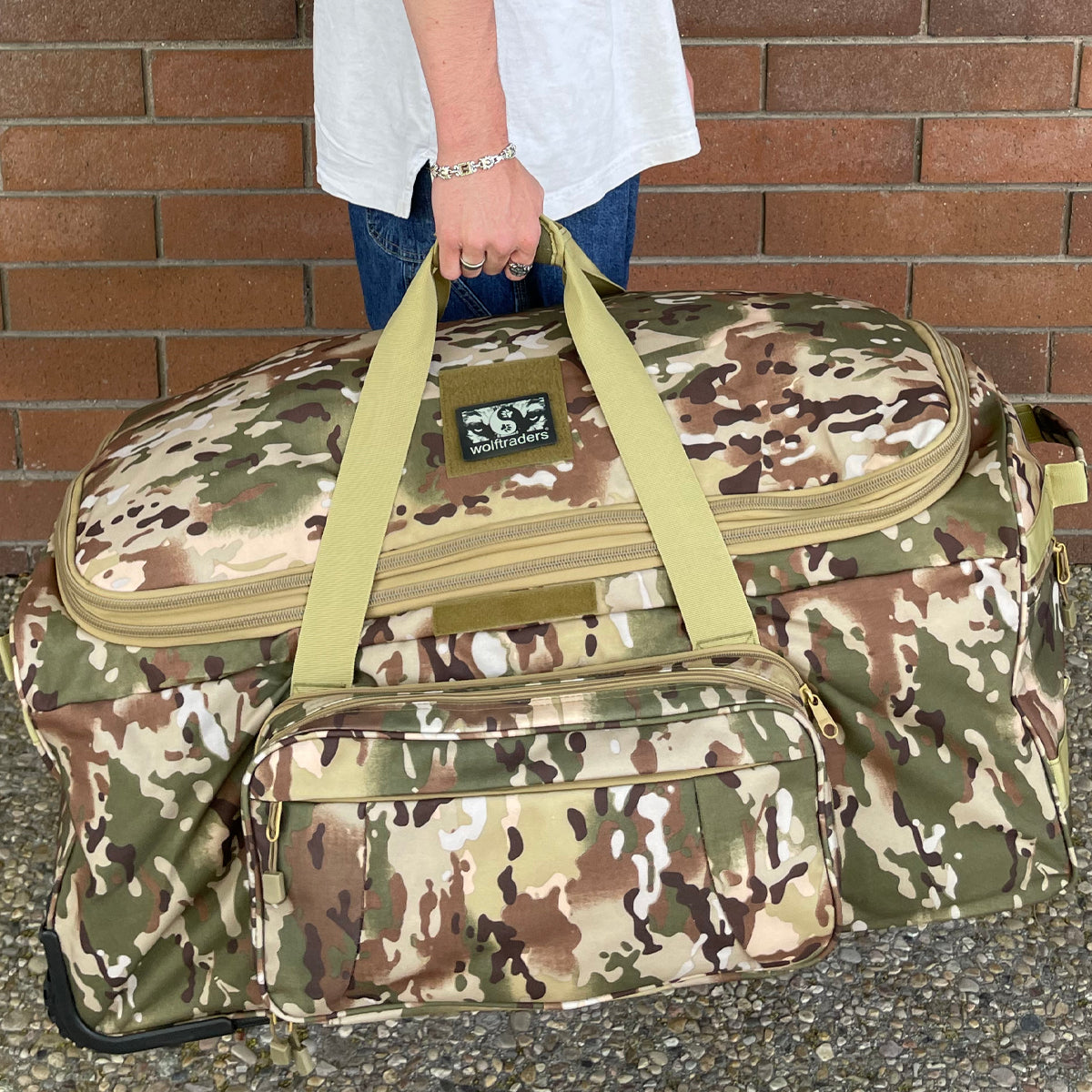 Wolftraders AlphaRoller Wheeled Deployment Luggage Bag OCP Carry Handle