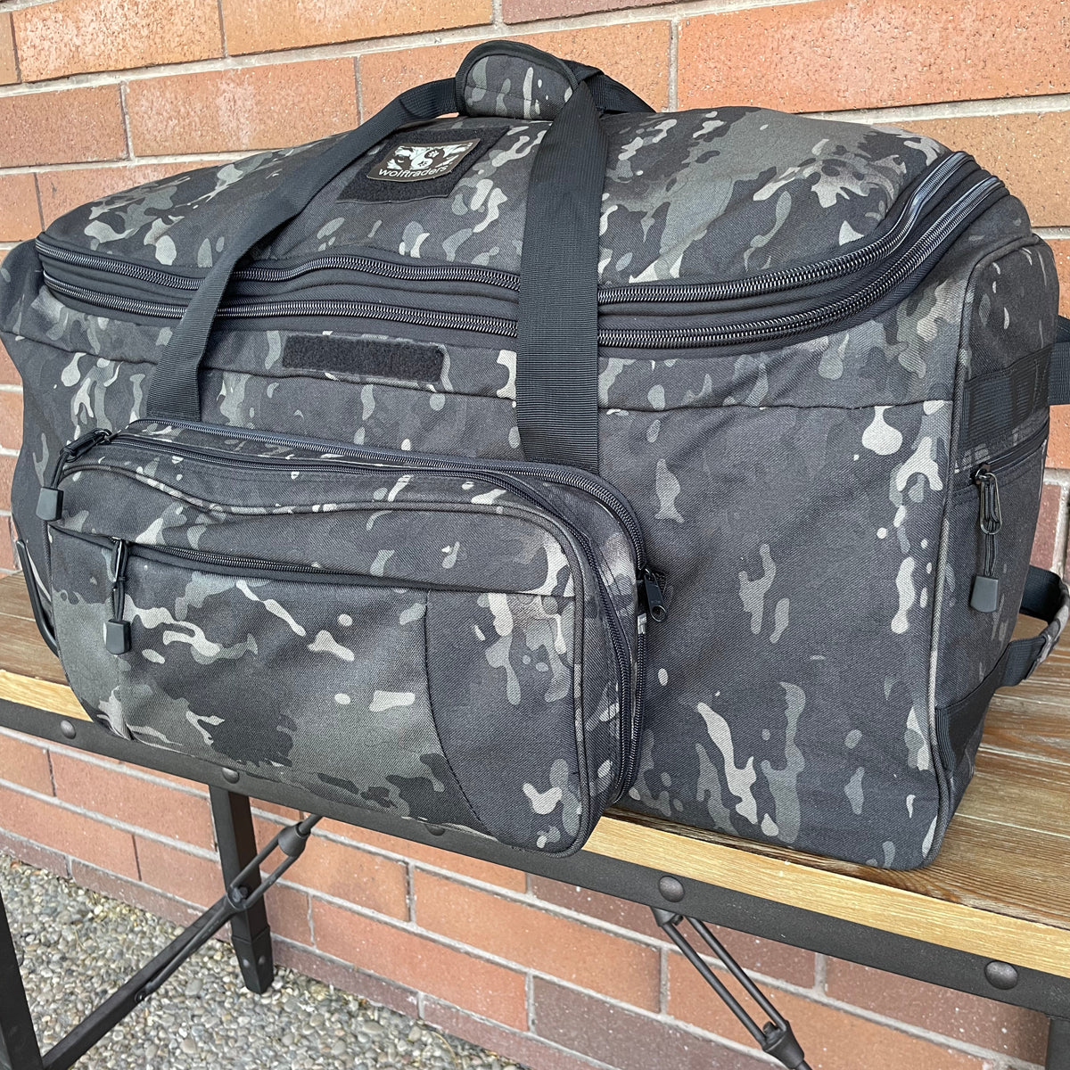 Wolftraders AlphaRoller Wheeled Deployment Luggage Bag Black Camouflage Main