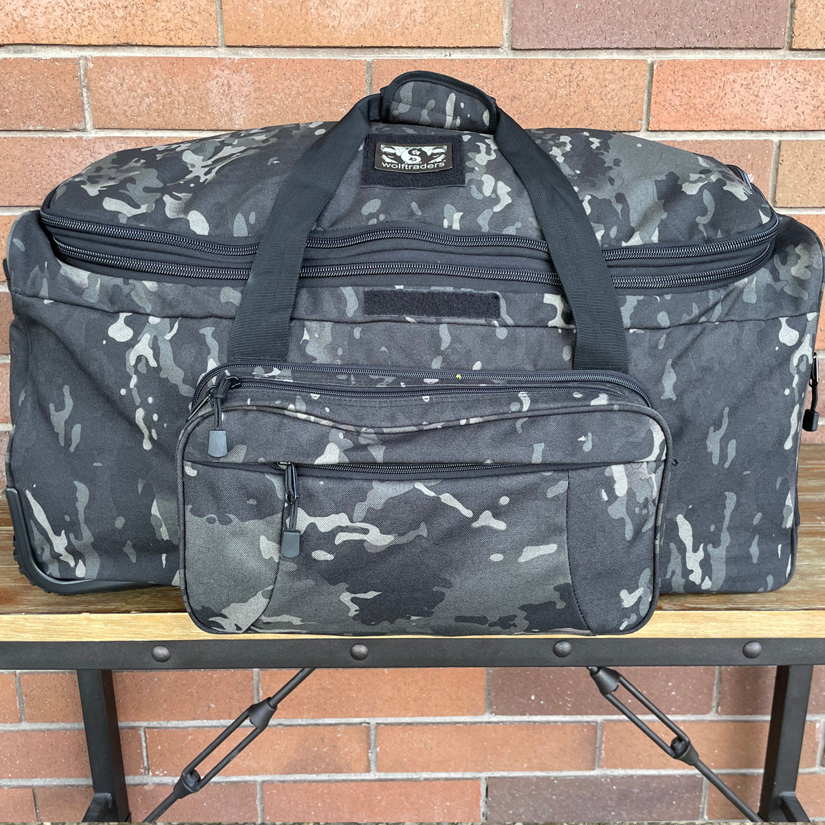 Wolftraders AlphaRoller Wheeled Deployment Luggage Bag Black Camouflage Main2
