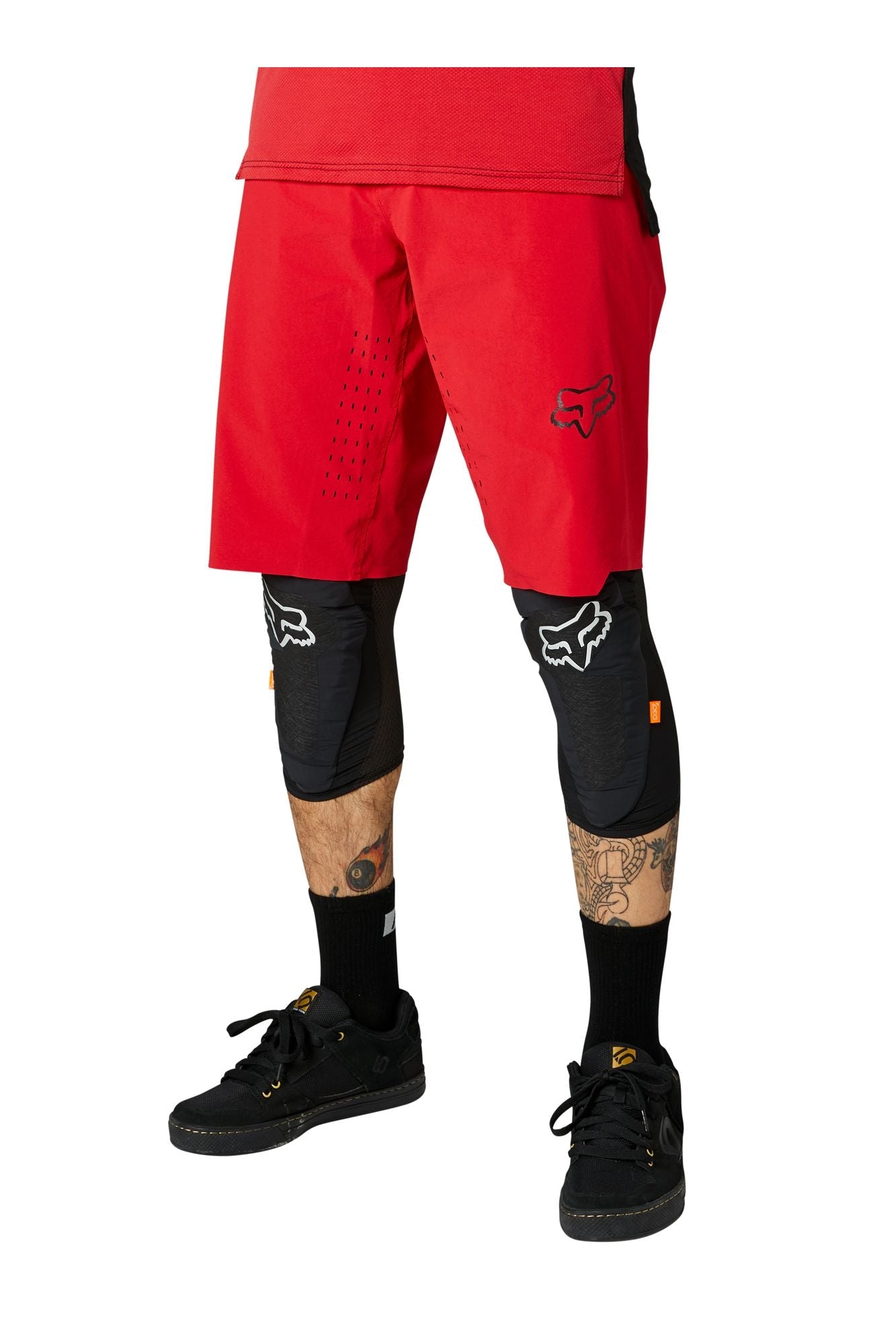 Fox Racing MTB Mens Flexair Short Mountain Bike Short no liner chili red front close