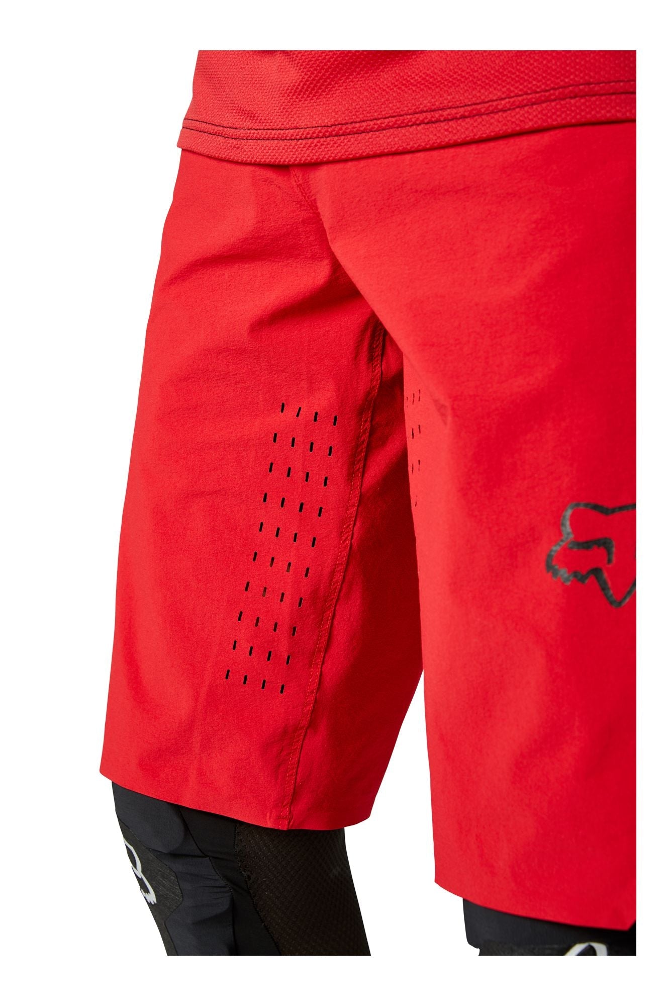 Fox Racing MTB Mens Flexair Short Mountain Bike Short no liner chili red front inner leg vent