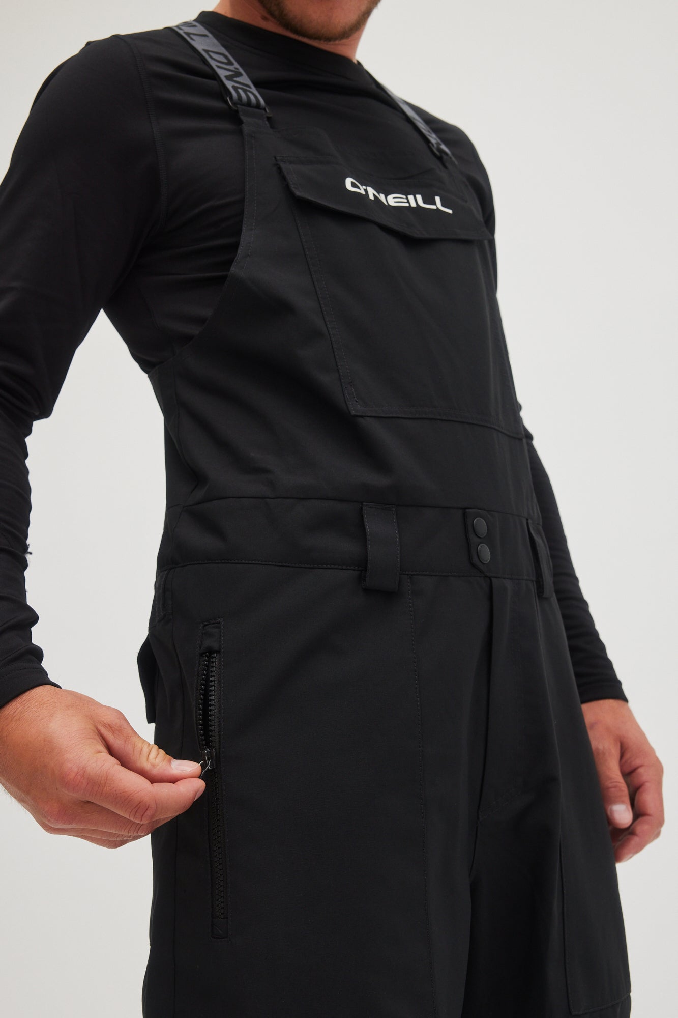 oneill mens guys mans shred bib 20k waterproof ski snowboard pants black out pocket
