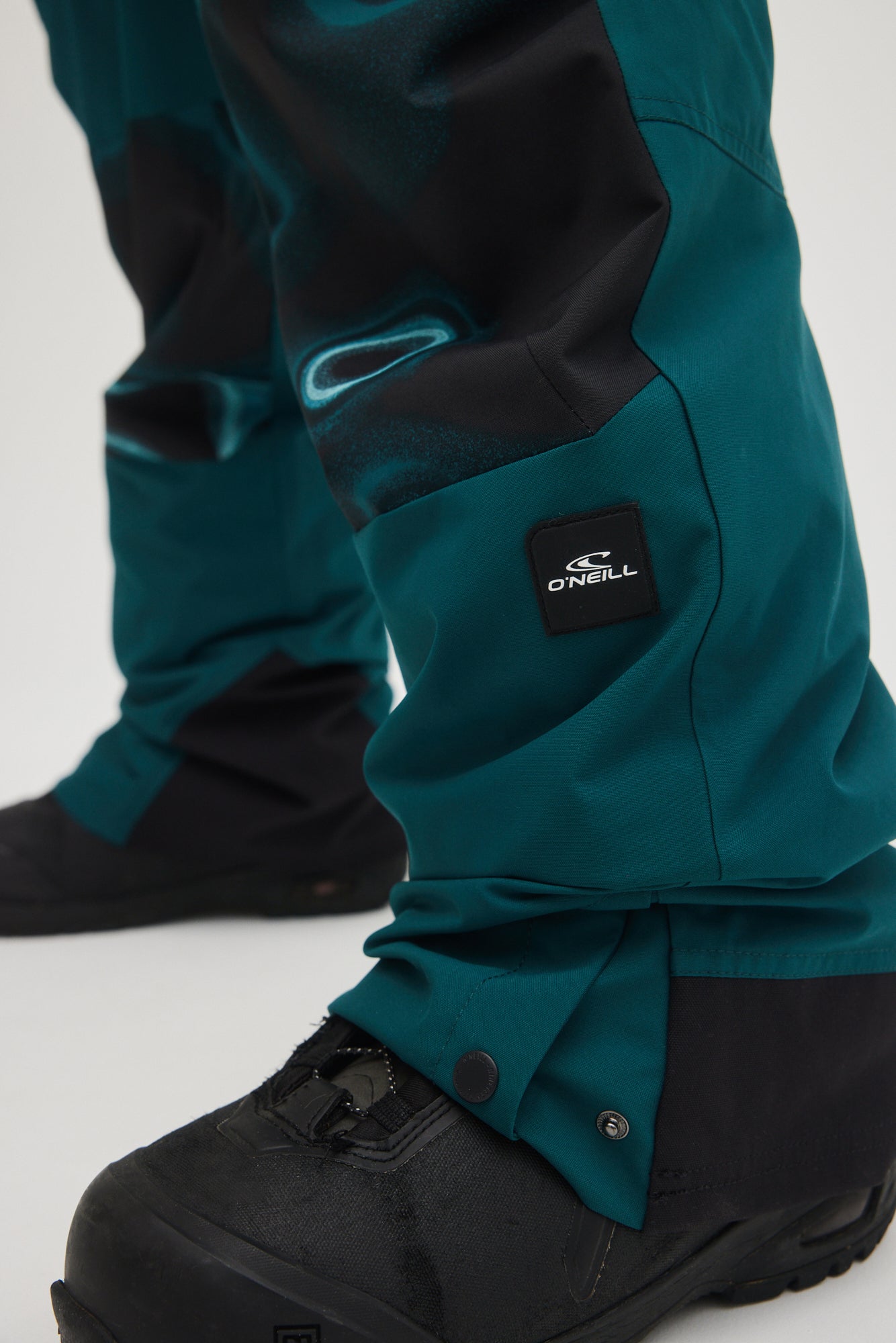 oneill mens guys mans shred bib 20k waterproof ski snowboard pants deep teal boot leg