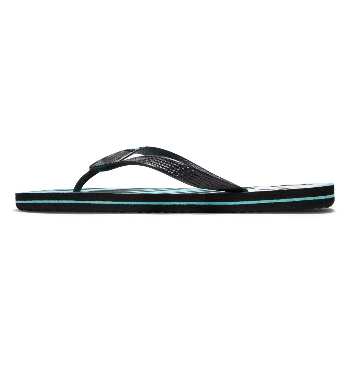 DC Spray Flip Flops Battleship Dark Teal Side