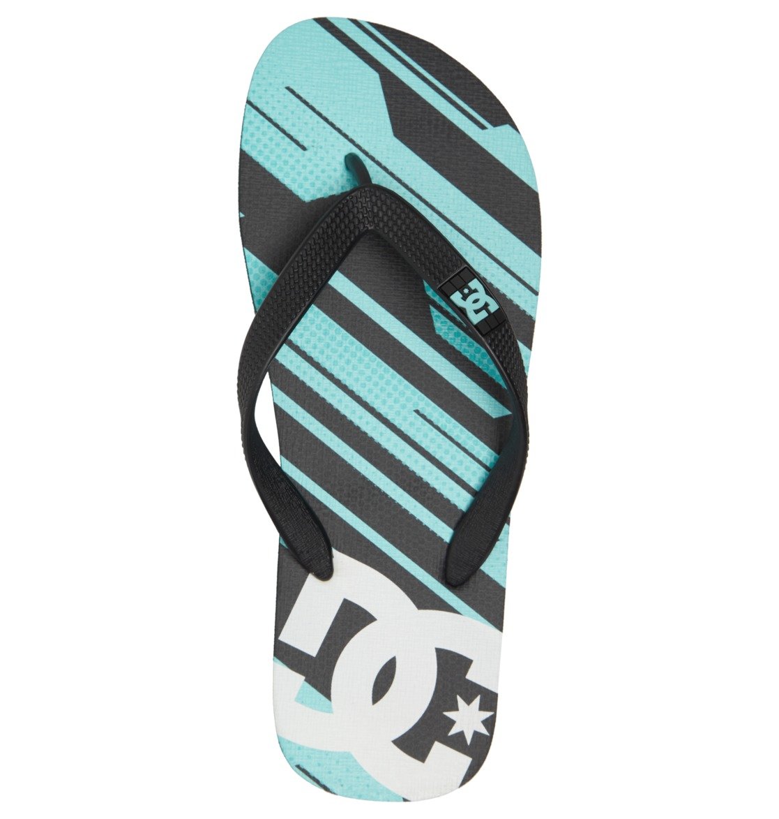 DC Spray Flip Flops Battleship Dark Teal Top