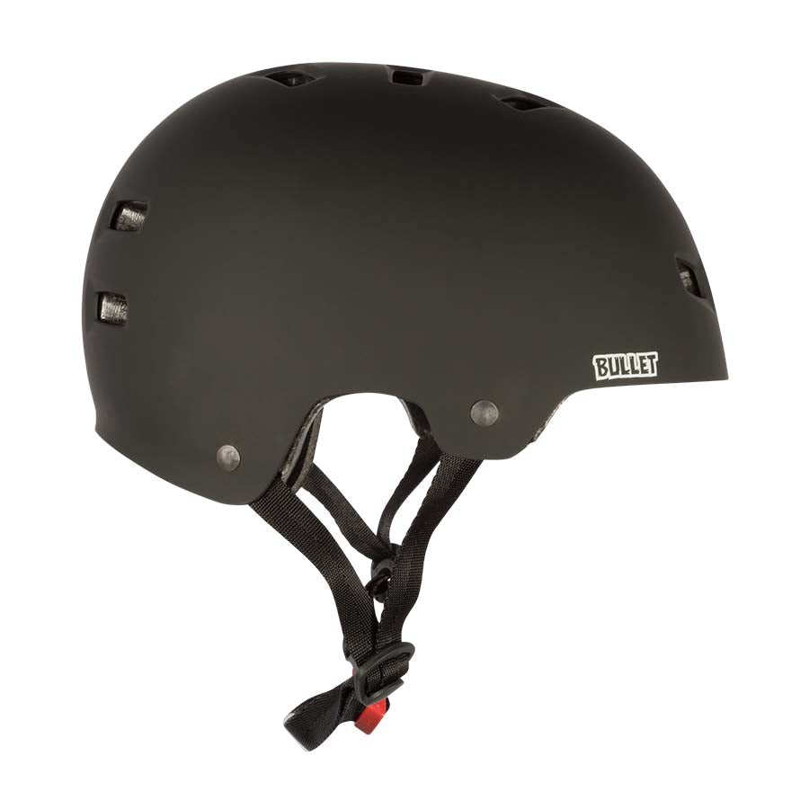 Bullet Safety Gear Deluxe Skateboarding Longboarding Helmet Black Side