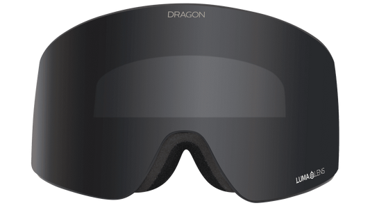 Dragon PXV Panotech Flat Lens Ski Snowboard Goggle Classic Black Dark Smoke Grey Lens